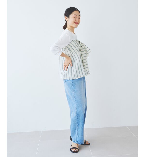 le.coeur blanc「フロントリボンキャミブラウス」|シャツ・ブラウス|