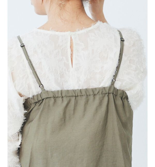 le.coeur blanc「フロントリボンキャミブラウス」|シャツ・ブラウス|