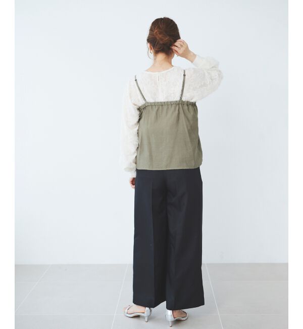 le.coeur blanc「フロントリボンキャミブラウス」|シャツ・ブラウス|