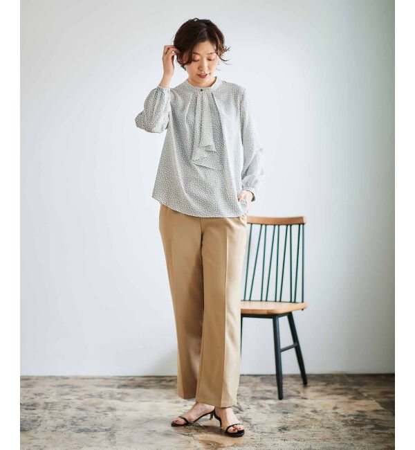 le.coeur blanc「幾何柄スカーフタイブラウス」|シャツ・ブラウス|