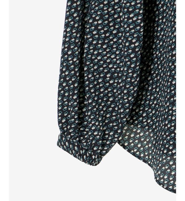 le.coeur blanc「幾何柄スカーフタイブラウス」|シャツ・ブラウス|