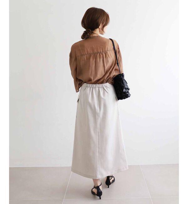 le.coeur blanc「《手洗い可能》シアーフレアスリーブ2WAYブラウス」|シャツ・ブラウス|