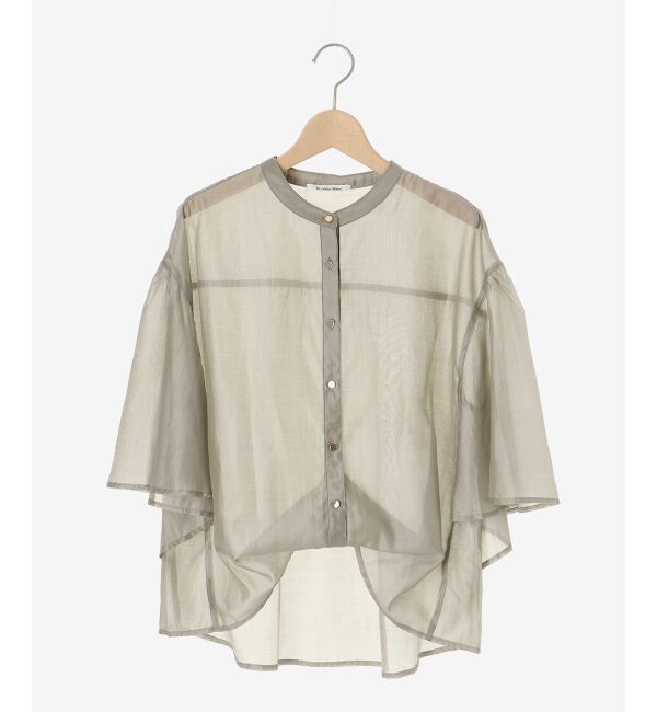 le.coeur blanc「《手洗い可能》シアーフレアスリーブ2WAYブラウス」|シャツ・ブラウス|