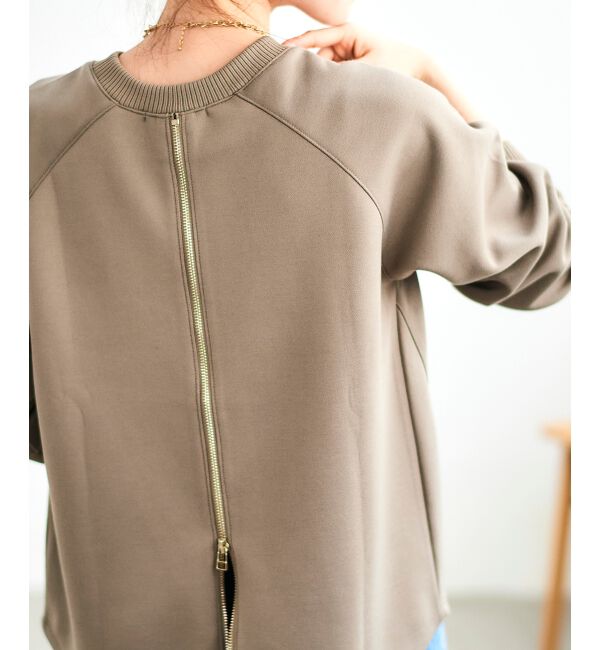 le.coeur blanc「《WEB限定アイテム》バックジップボンディングトップス」|Tシャツ・カットソー|