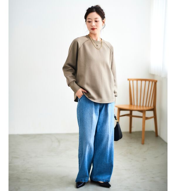 le.coeur blanc「《WEB限定アイテム》バックジップボンディングトップス」|Tシャツ・カットソー|