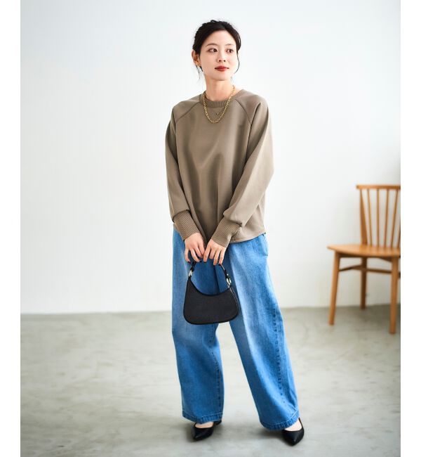 le.coeur blanc「《WEB限定アイテム》バックジップボンディングトップス」|Tシャツ・カットソー|