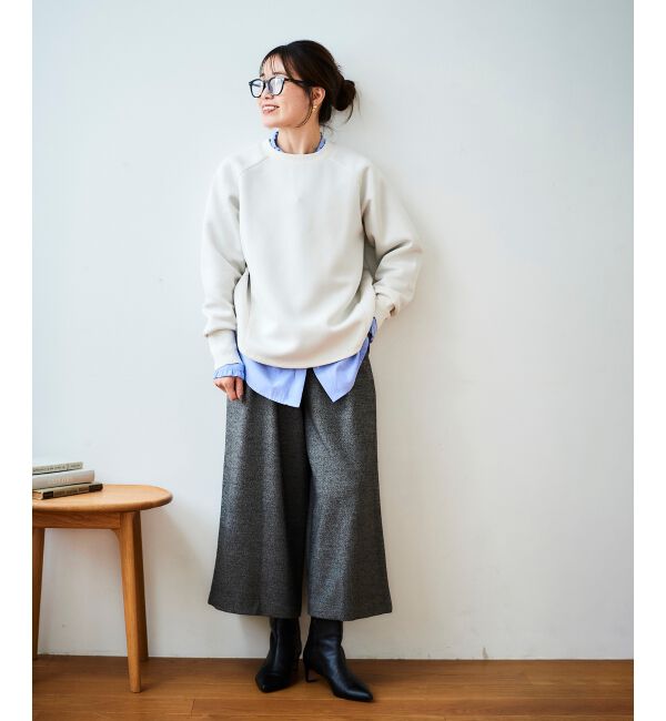 le.coeur blanc「《WEB限定アイテム》バックジップボンディングトップス」|Tシャツ・カットソー|