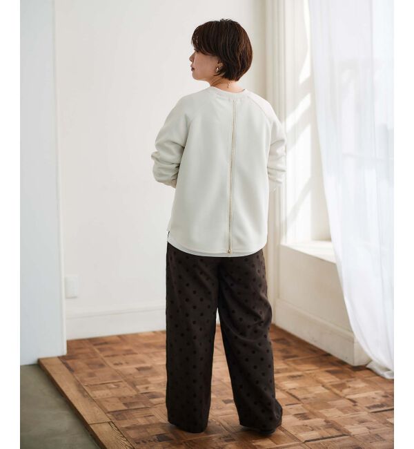 le.coeur blanc「《WEB限定アイテム》バックジップボンディングトップス」|Tシャツ・カットソー|