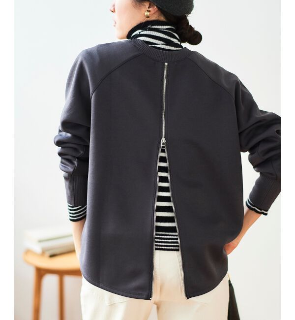 le.coeur blanc「《WEB限定アイテム》バックジップボンディングトップス」|Tシャツ・カットソー|