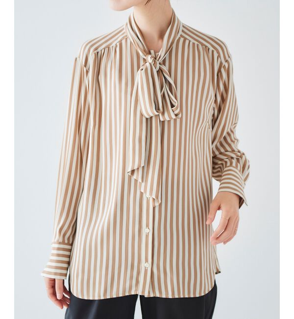 le.coeur blanc「ストライプボウタイブラウス」|シャツ・ブラウス|
