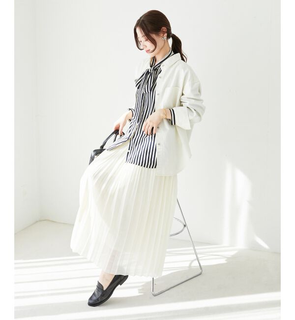 le.coeur blanc「ストライプボウタイブラウス」|シャツ・ブラウス|