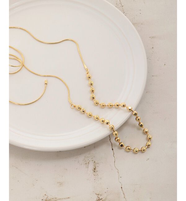 le.coeur blanc「ボールチェーンスライドネックレス」|ネックレス|