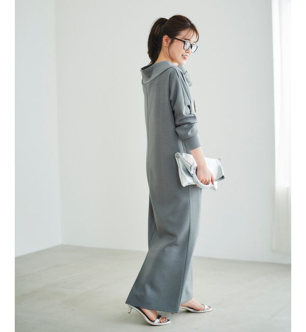  「《WEB限定アイテム》パーカーライクデザインワンピース」|ワンピース|