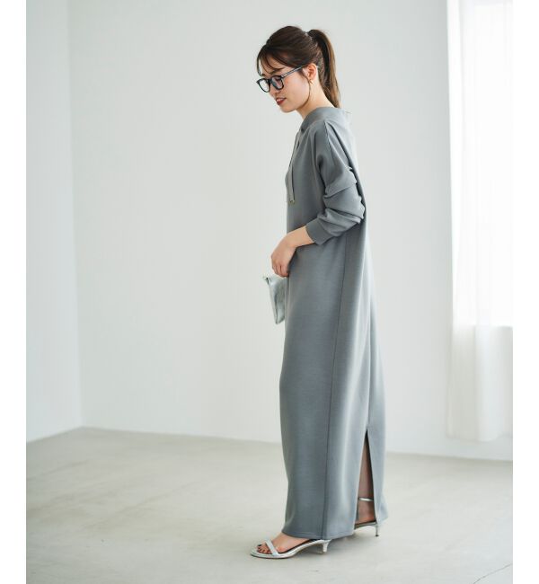  「《WEB限定アイテム》パーカーライクデザインワンピース」|ワンピース|