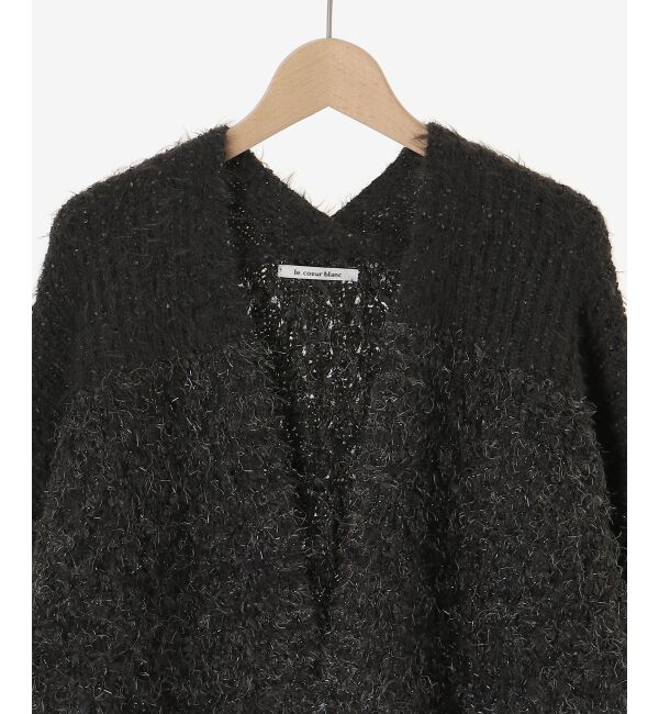  「ラメフェザーモールネップカーディガン」|カーディガン|