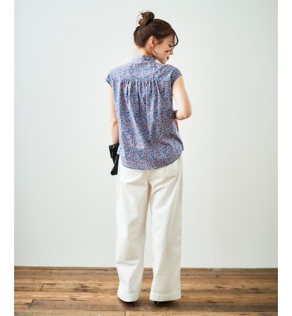  「リバティアソートフロントフリルフレンチブラウス」|シャツ・ブラウス|