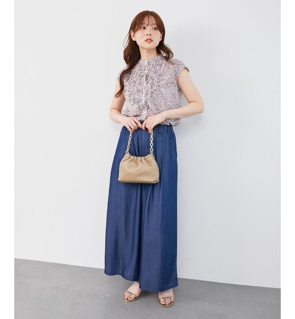  「リバティアソートフロントフリルフレンチブラウス」|シャツ・ブラウス|