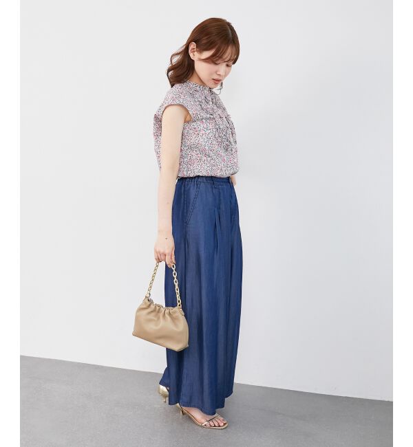  「リバティアソートフロントフリルフレンチブラウス」|シャツ・ブラウス|