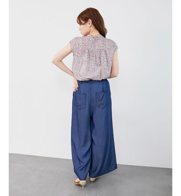  「リバティアソートフロントフリルフレンチブラウス」|シャツ・ブラウス|