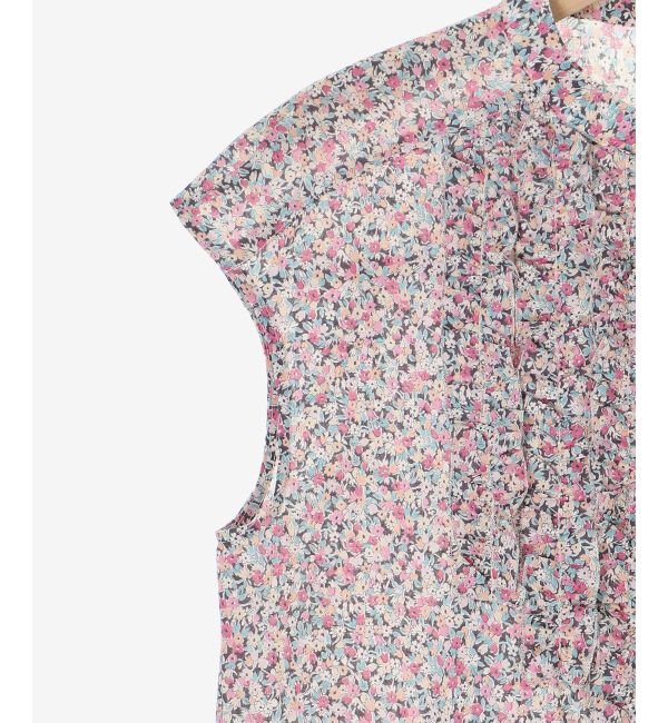  「リバティアソートフロントフリルフレンチブラウス」|シャツ・ブラウス|