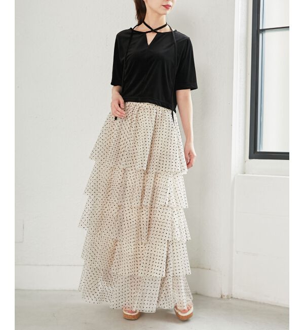 MAJESTICLEGON「前後2wayベロアトップス」|Tシャツ・カットソー|