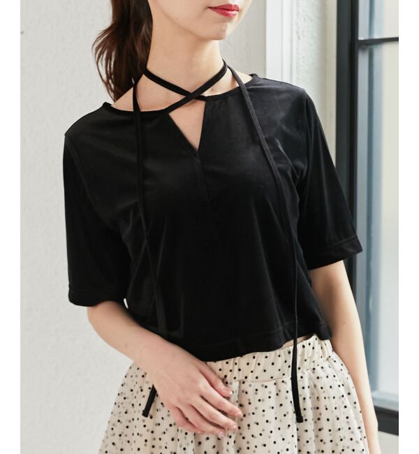 MAJESTICLEGON「前後2wayベロアトップス」|Tシャツ・カットソー|