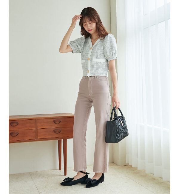 MAJESTICLEGON「カットツイードカーディガン」|カーディガン|