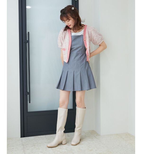 MAJESTICLEGON「カットツイードカーディガン」|カーディガン|