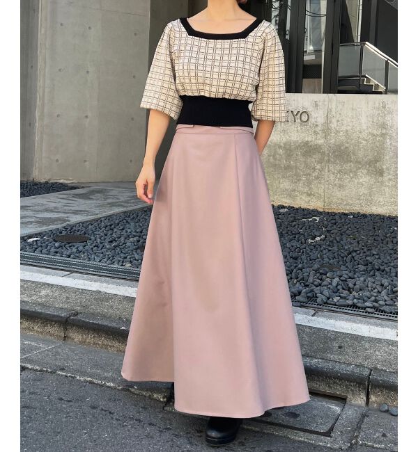 MAJESTICLEGON「スクエアネックチェックニット」|ニット・セーター|