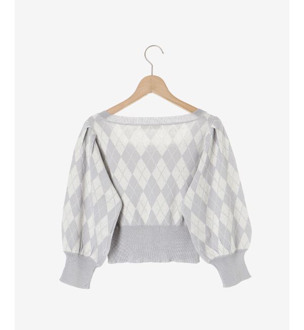 MAJESTICLEGON「スクエアネックチェックニット」|ニット・セーター|