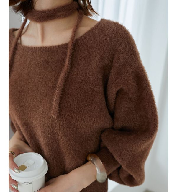 MAJESTICLEGON「&infin;チョーカーセットシャギーニット」|ニット・セーター|