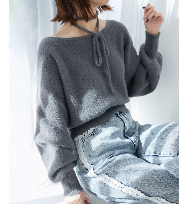 MAJESTICLEGON「&infin;チョーカーセットシャギーニット」|ニット・セーター|