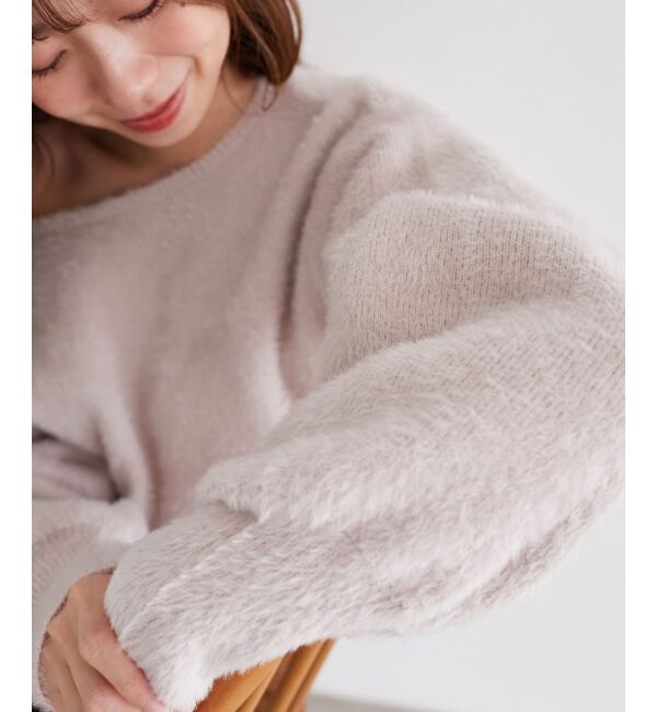 MAJESTICLEGON「&infin;チョーカーセットシャギーニット」|ニット・セーター|ピンク