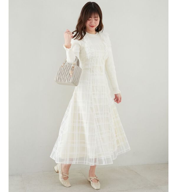 MAJESTICLEGON「ショルダーフリルドッキングワンピ」|ワンピース|