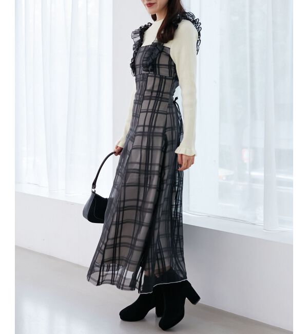 MAJESTICLEGON「ショルダーフリルドッキングワンピ」|ワンピース|