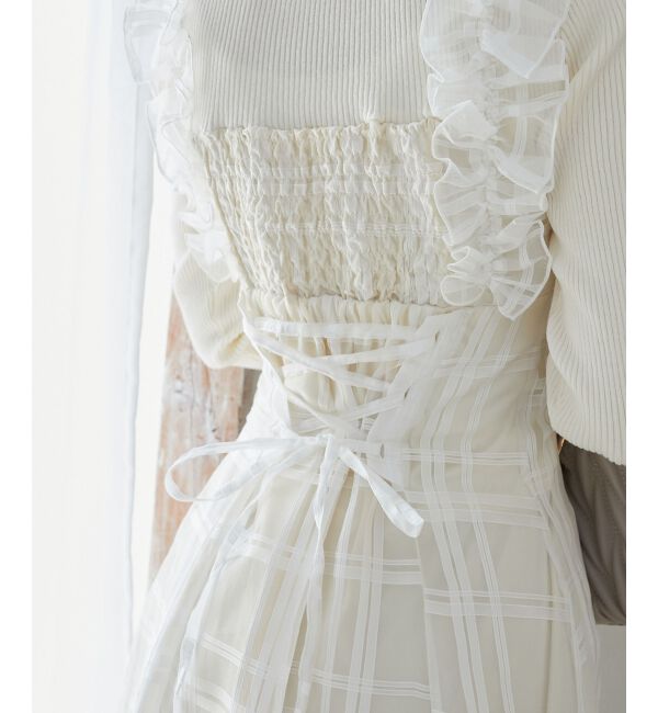 MAJESTICLEGON「ショルダーフリルドッキングワンピ」|ワンピース|