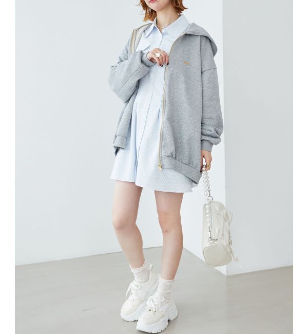 MAJESTICLEGON「バックレースアップミニシャツワンピ」|ワンピース|