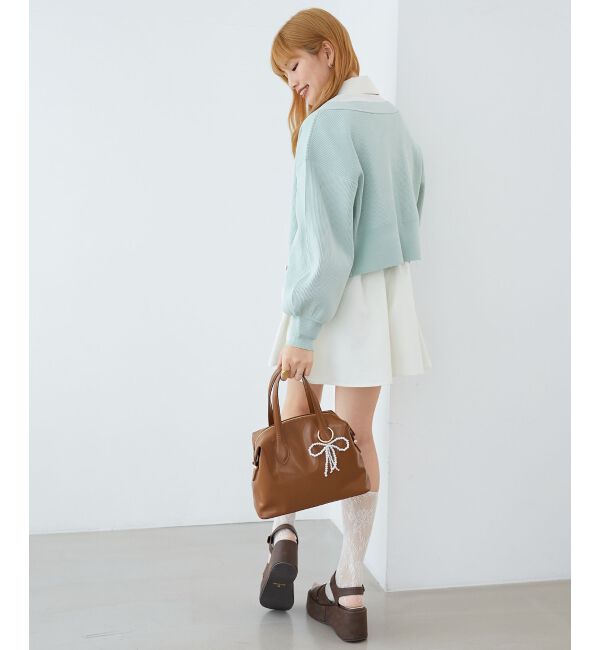 MAJESTICLEGON「バックレースアップミニシャツワンピ」|ワンピース|