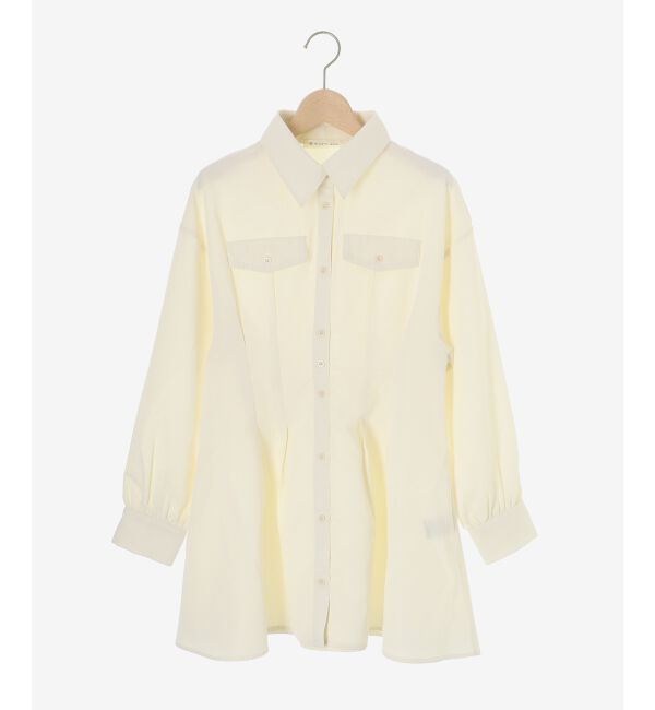 MAJESTICLEGON「バックレースアップミニシャツワンピ」|ワンピース|