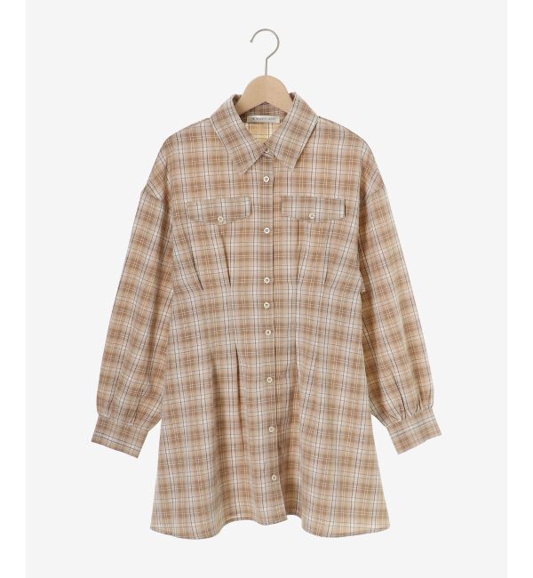 MAJESTICLEGON「バックレースアップミニシャツワンピ」|ワンピース|