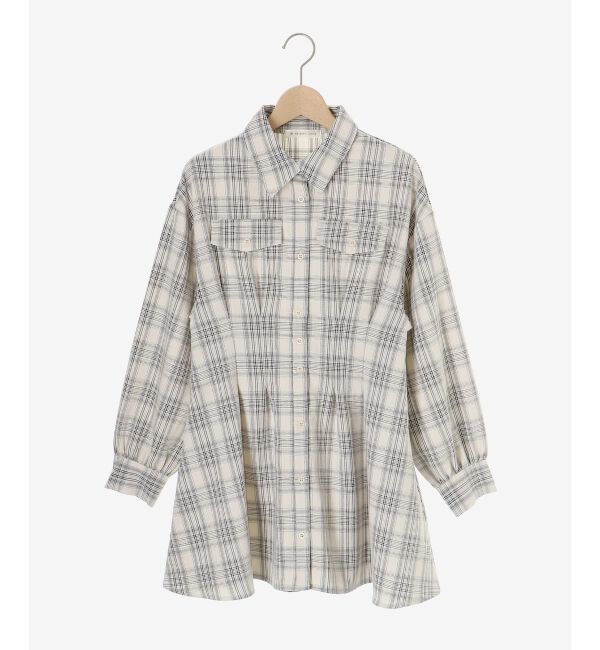 MAJESTICLEGON「バックレースアップミニシャツワンピ」|ワンピース|