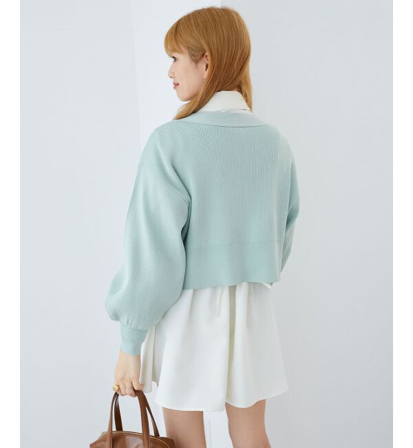 MAJESTICLEGON「バックレースアップミニシャツワンピ」|ワンピース|