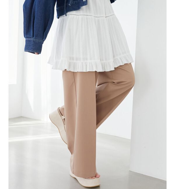  「センタープレスタックワイドパンツ」|その他|