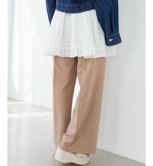  「センタープレスタックワイドパンツ」|その他|