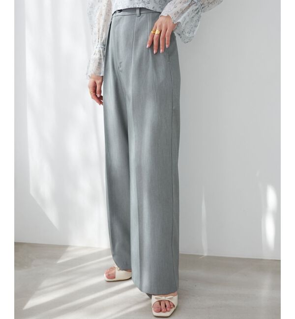  「センタープレスタックワイドパンツ」|その他|