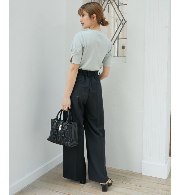  「センタープレスタックワイドパンツ」|その他|