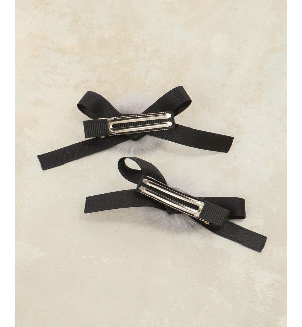  「ふわふわリボンヘアピンセット」|その他|