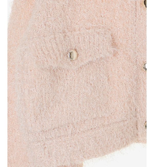  「ツイードライククルーカーディガン」|カーディガン|