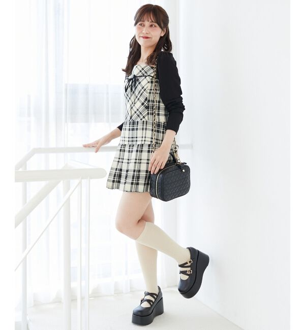  「ドッキングプリーツミニワンピ」|ワンピース|