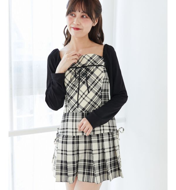  「ドッキングプリーツミニワンピ」|ワンピース|